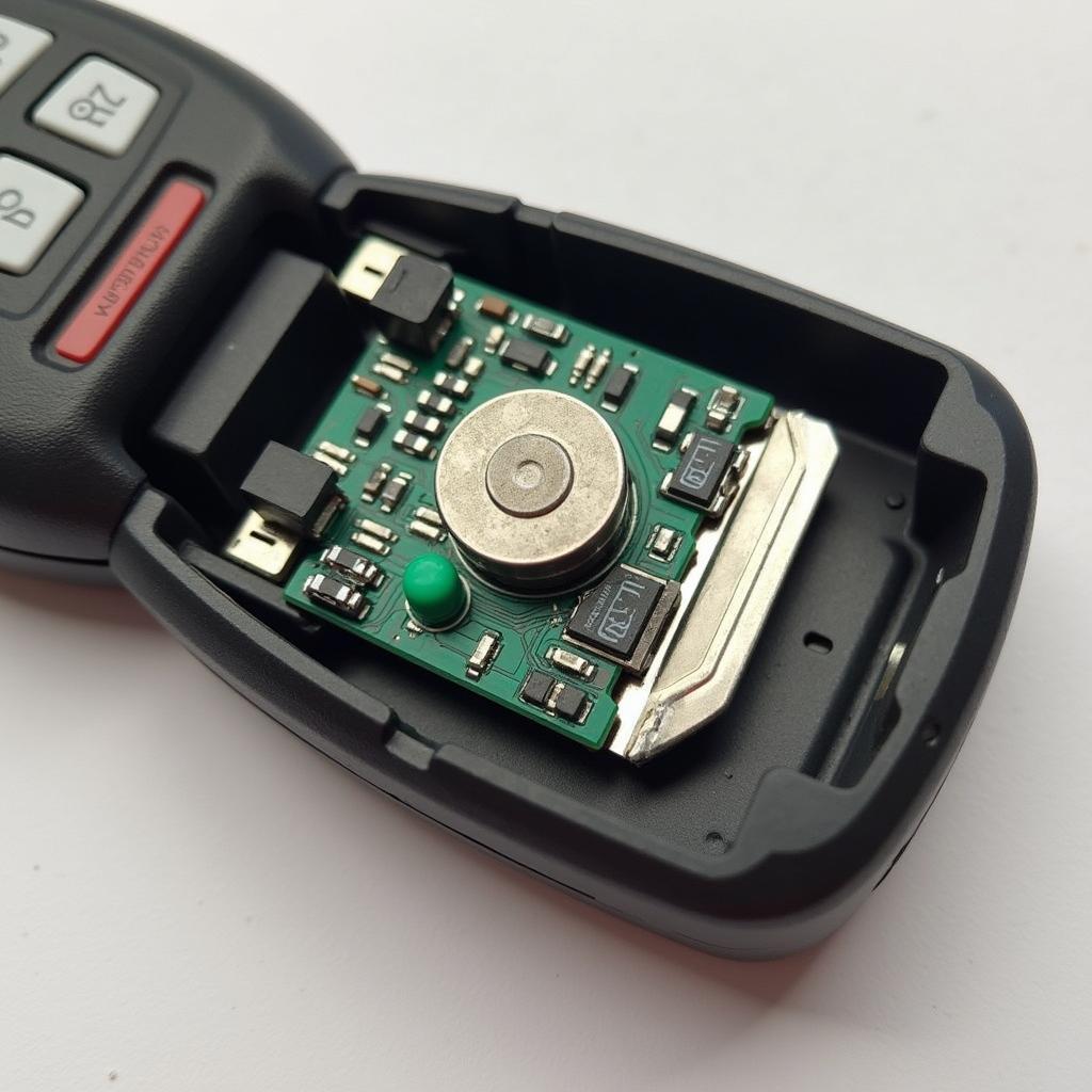 Opened GMC Sierra Key Fob Showing Internal Components