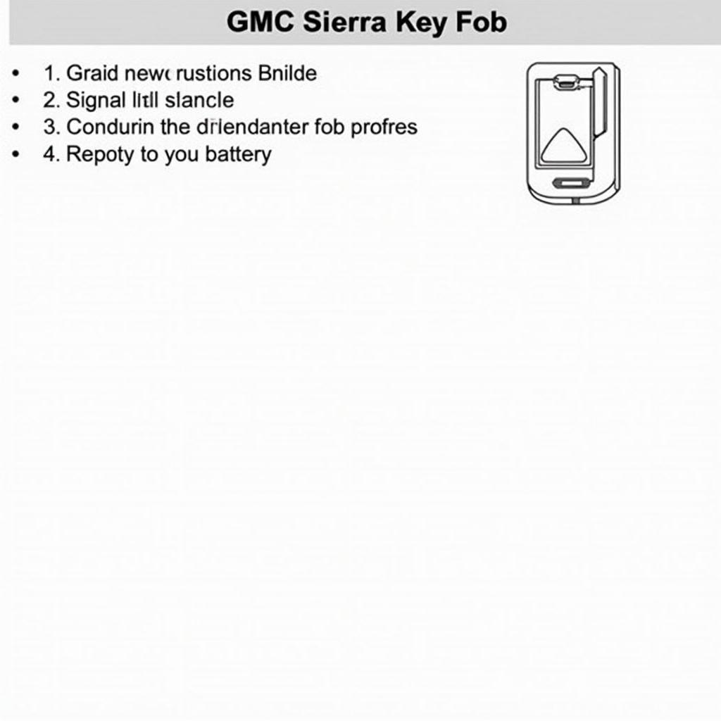 Troubleshooting common GMC Sierra key fob problems