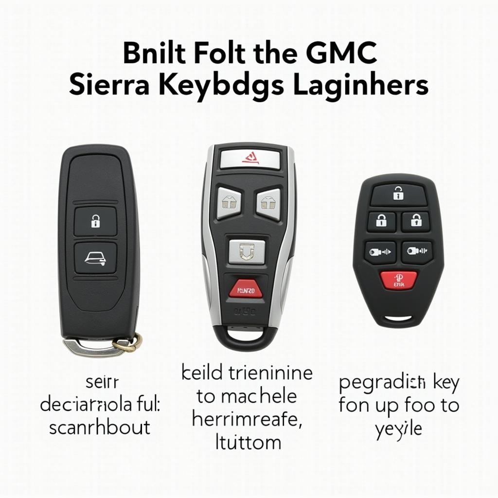 Different GMC Sierra Key Fob Types