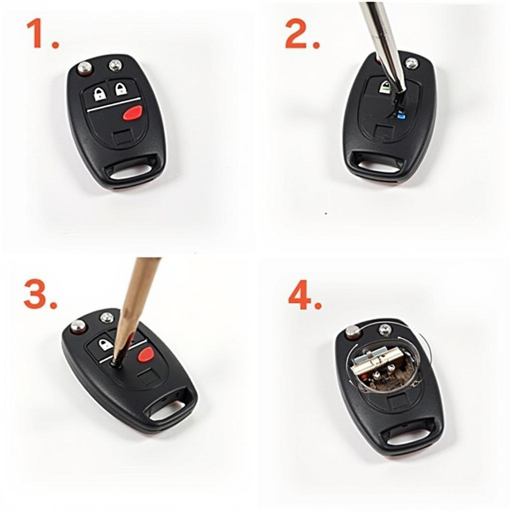 Step-by-step visual guide to replacing a Honda Accord key fob battery