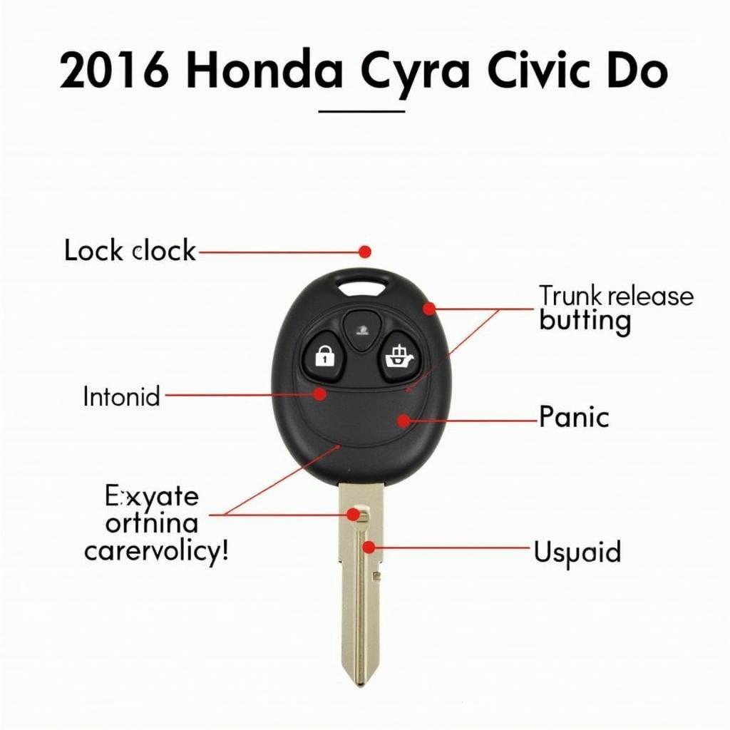 2016 Honda Civic Key Fob Functions