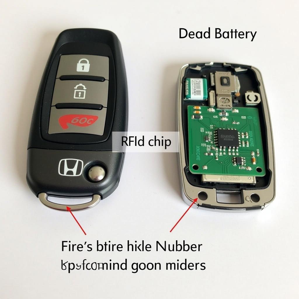 Honda Civic Key Fob Internal Components