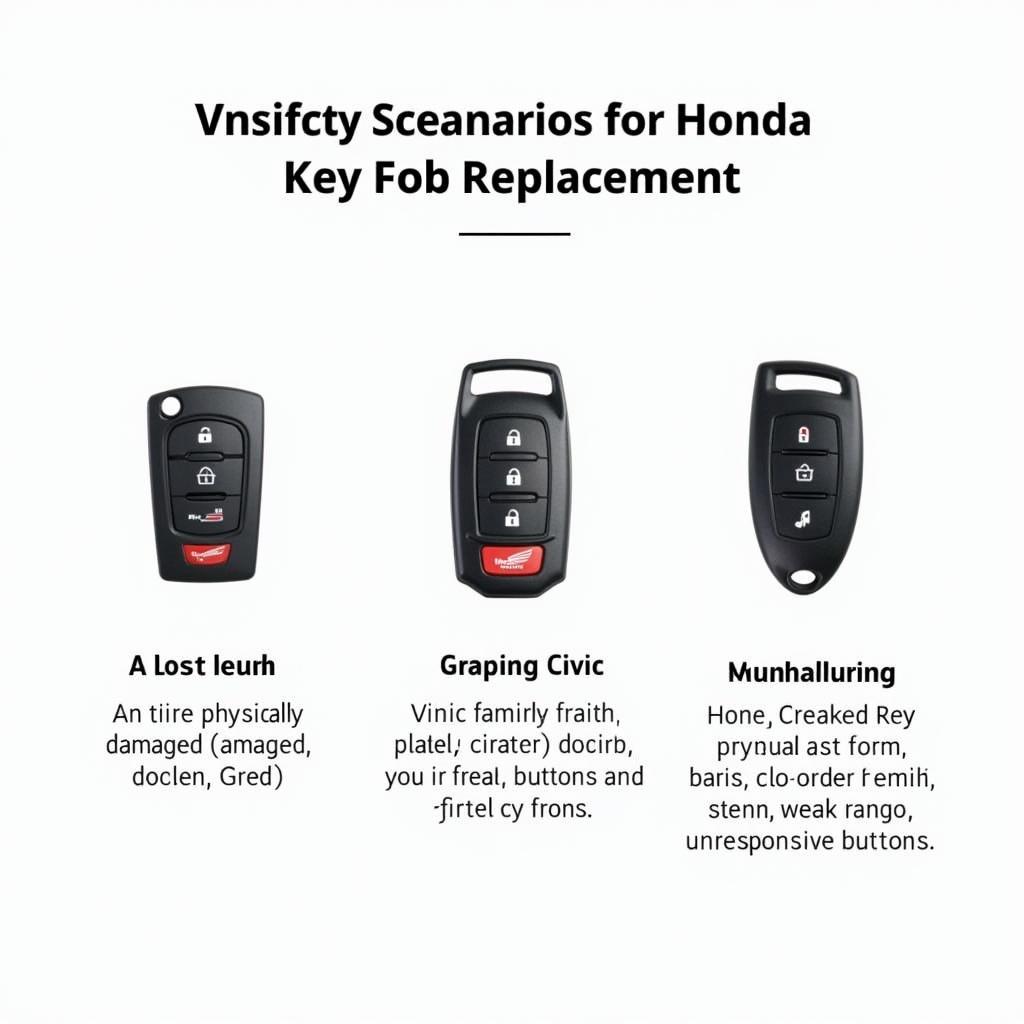 Common Honda Civic Key Fob Replacement Scenarios: Lost, Damaged, Malfunctioning