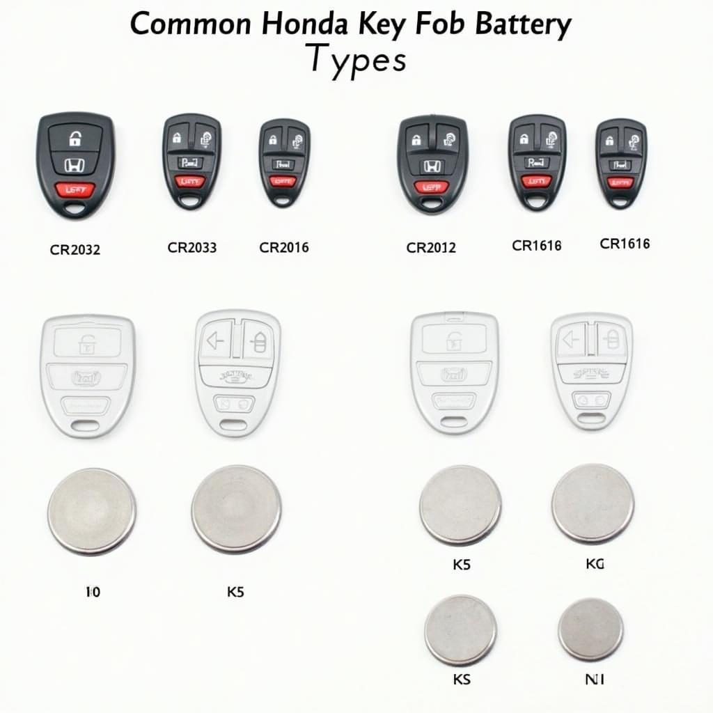 Common Honda Key Fob Battery Types