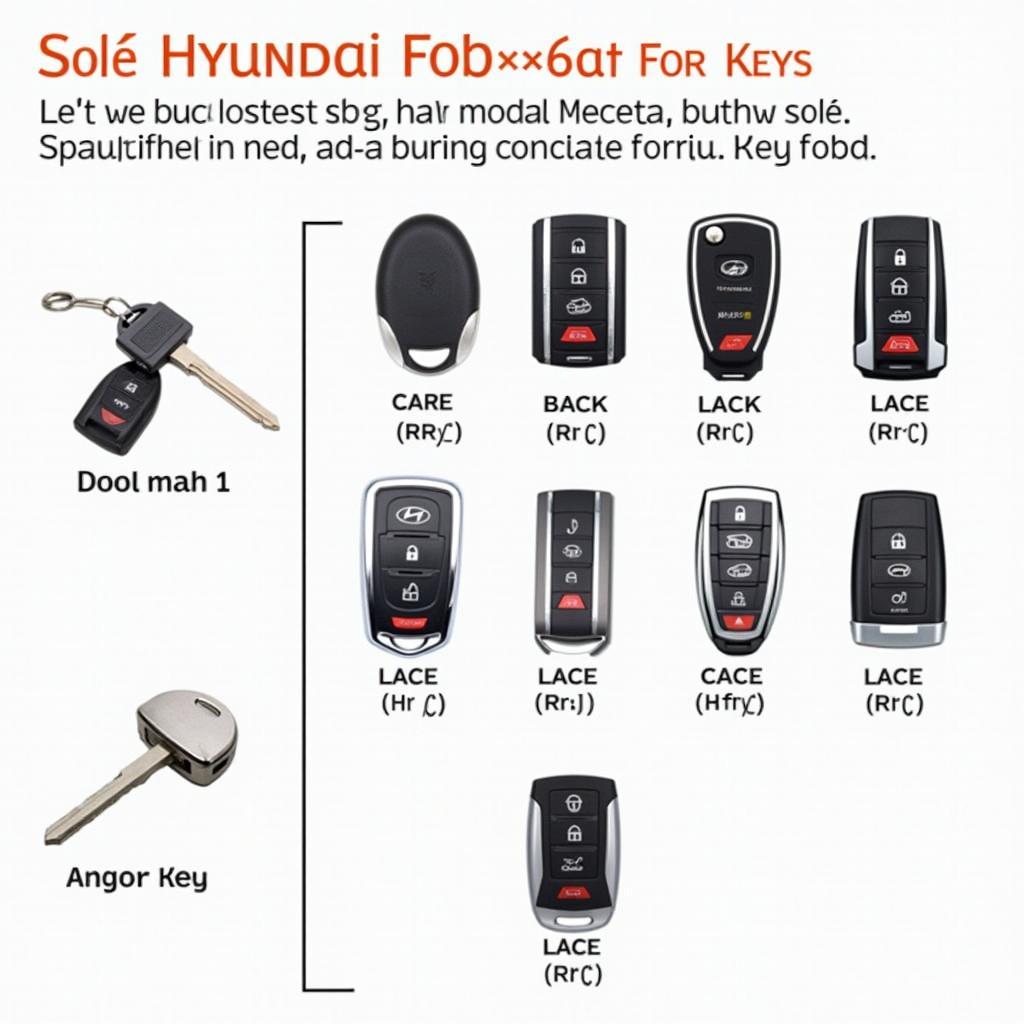 Different Hyundai fob-smart keys for various models available at mechanicsurplus.com