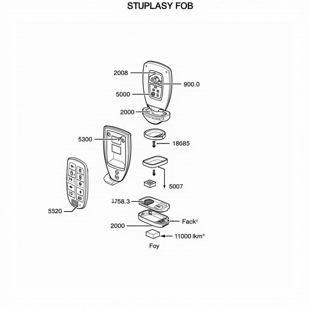 Internal components of a Hyundai Sonata key fob