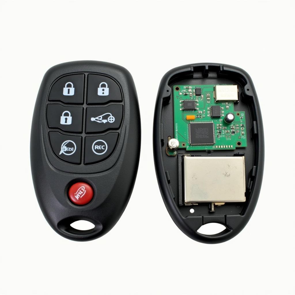 Hyundai Sonata key fob with separated halves revealing the internal components