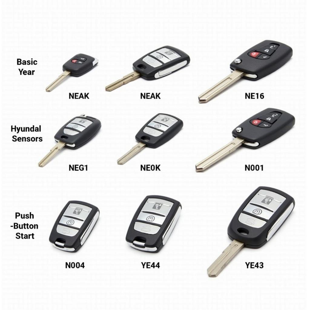 Different Types of Hyundai Sonata Key Fobs