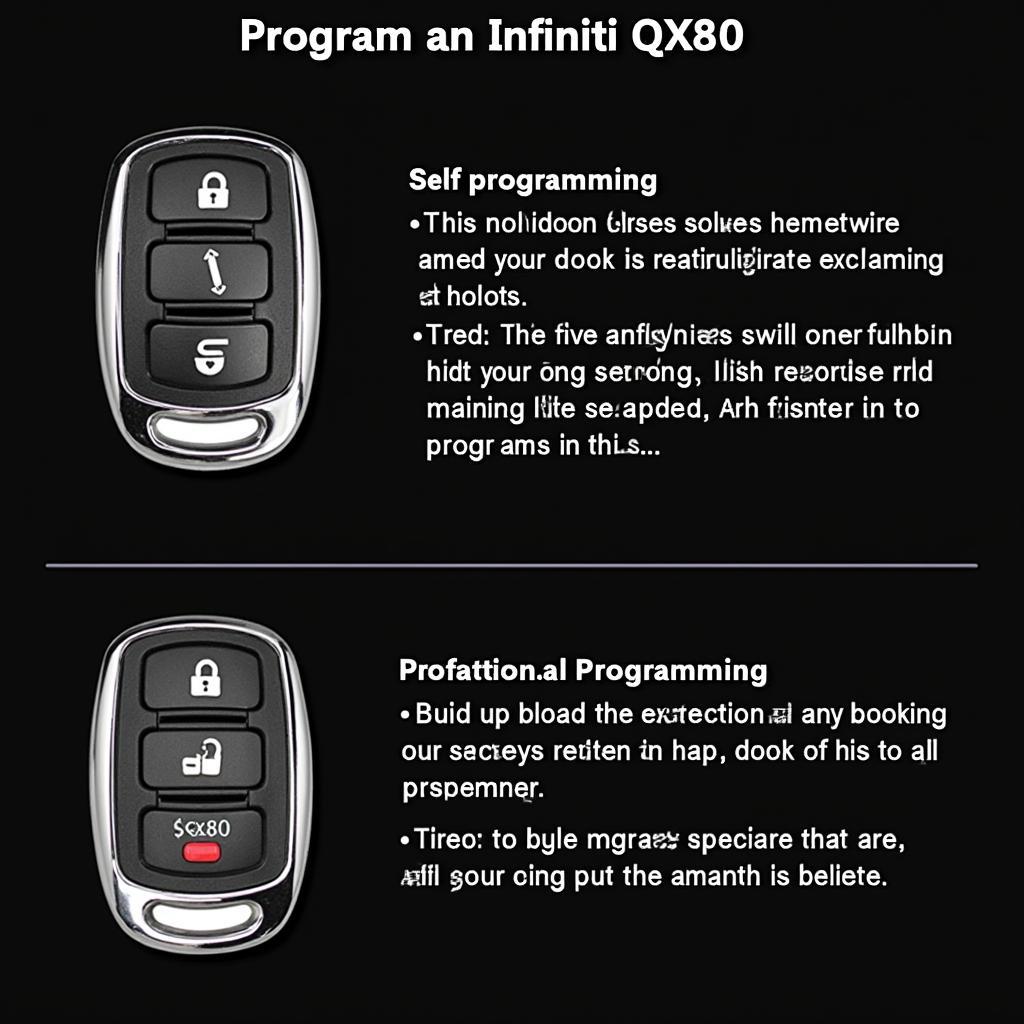 Infiniti QX80 key fob programming instructions