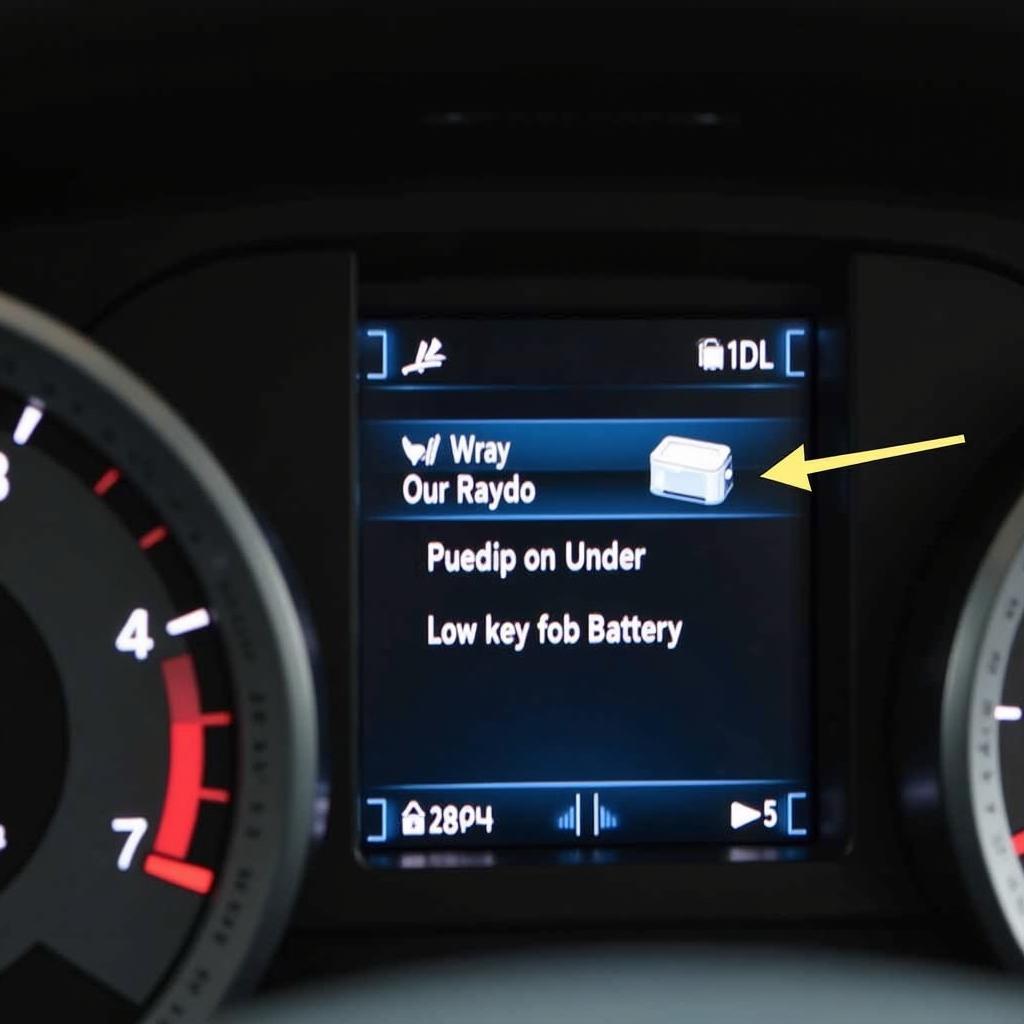 Jaguar XF Key Fob Low Battery Warning Dashboard Message