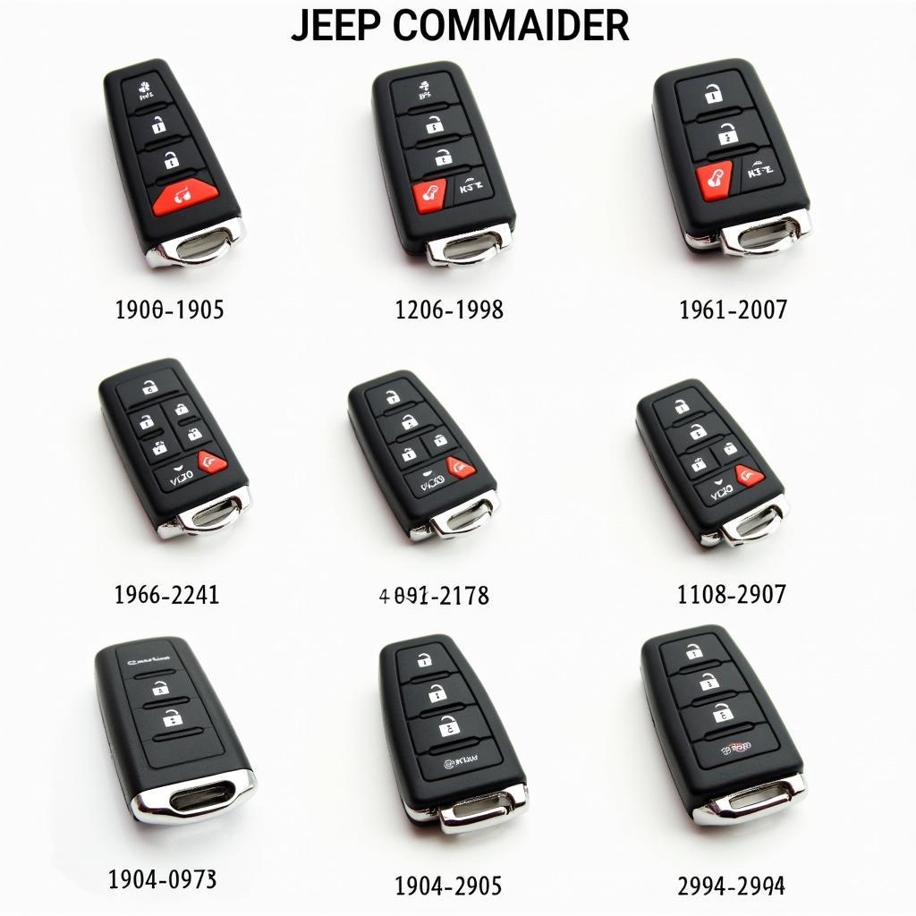 Different Jeep Commander Key Fob Types