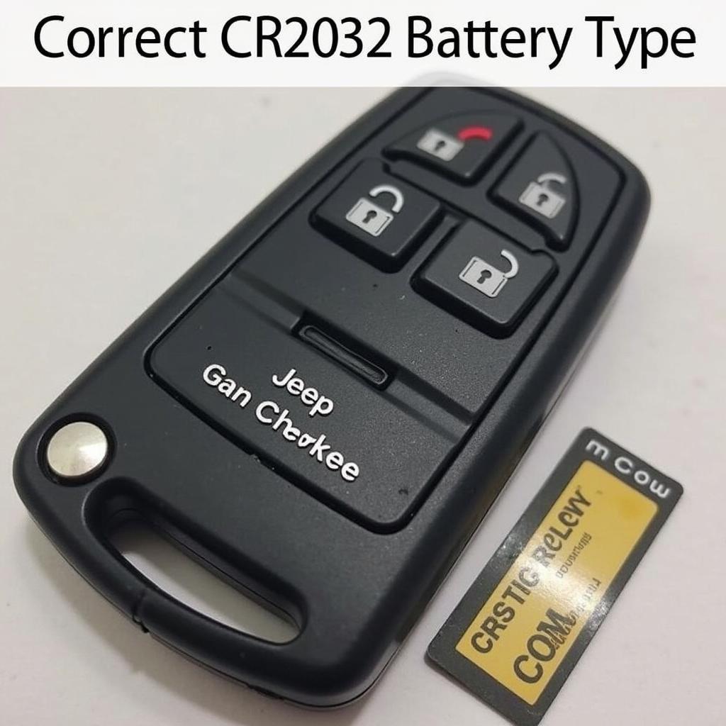 Jeep Grand Cherokee Key Fob and CR2032 Battery