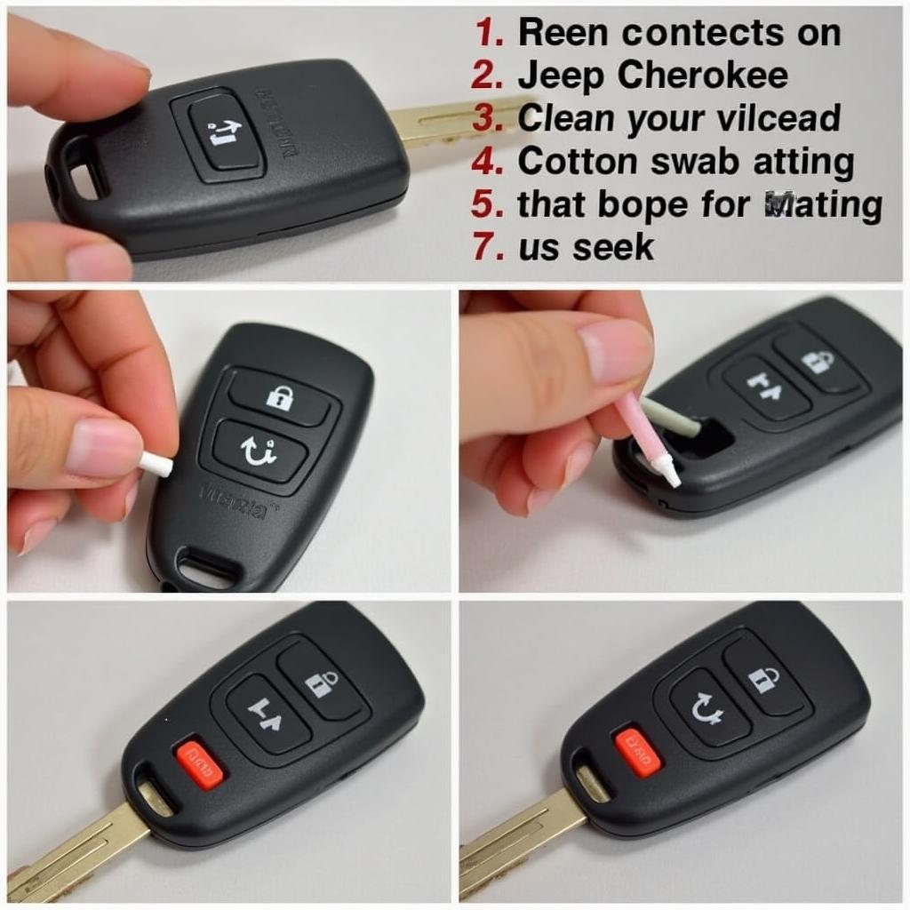 Cleaning Jeep Grand Cherokee Key Fob Battery Contacts