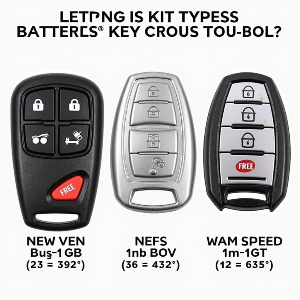 Different Types of Jeep Key Fob Batteries