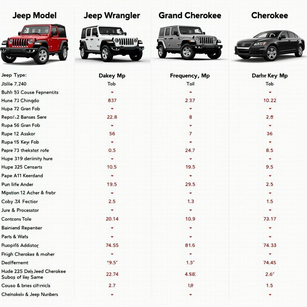 Jeep Key Fob Compatibility Chart