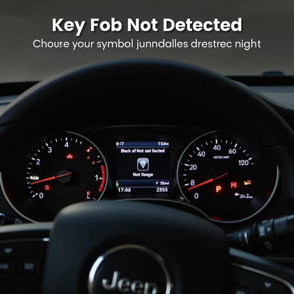 Jeep Key Fob Not Detected Message on Dashboard