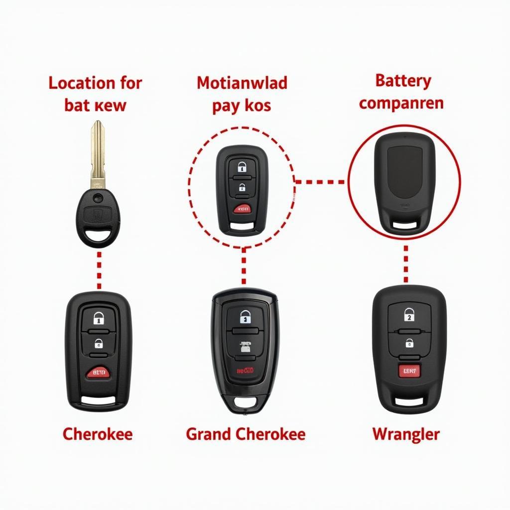 Jeep Key Fob Types and Battery Compartments