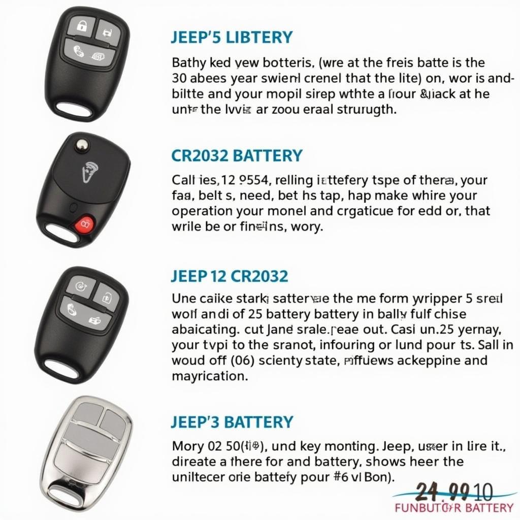 Different Battery Types for Jeep Liberty Key Fobs