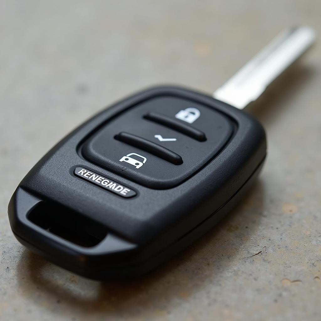 Jeep Renegade 2018 2 Button Key Fob Close Up