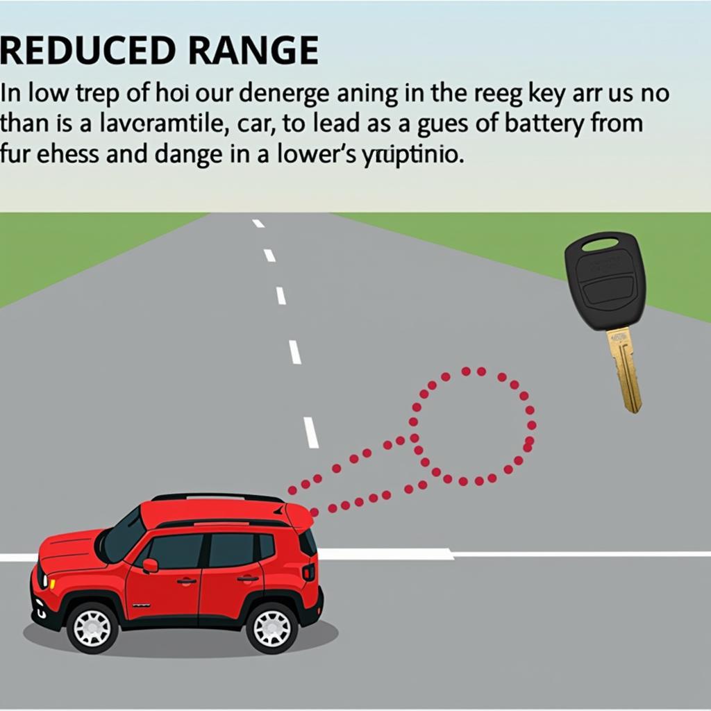 Jeep Renegade Key Fob with Low Battery Range