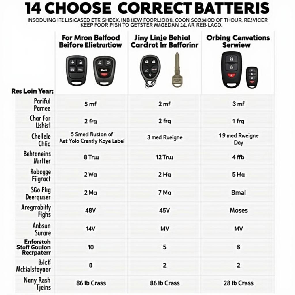 Different Jeep Rubicon Key Fob Battery Types