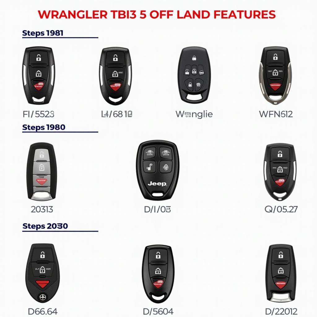 Different Types of Jeep Wrangler Flip Key Fobs