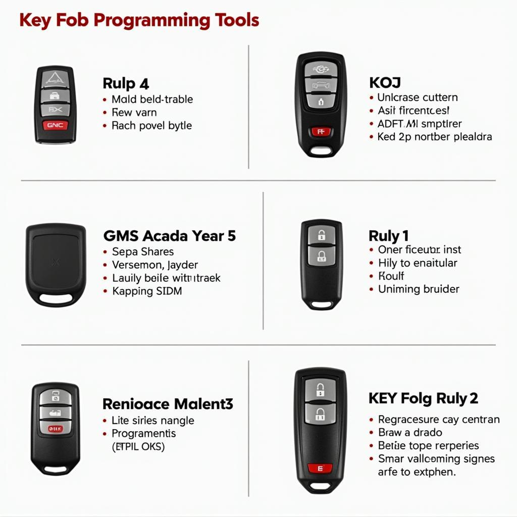 Key Fob Programming Tool Options for GMC Acadia