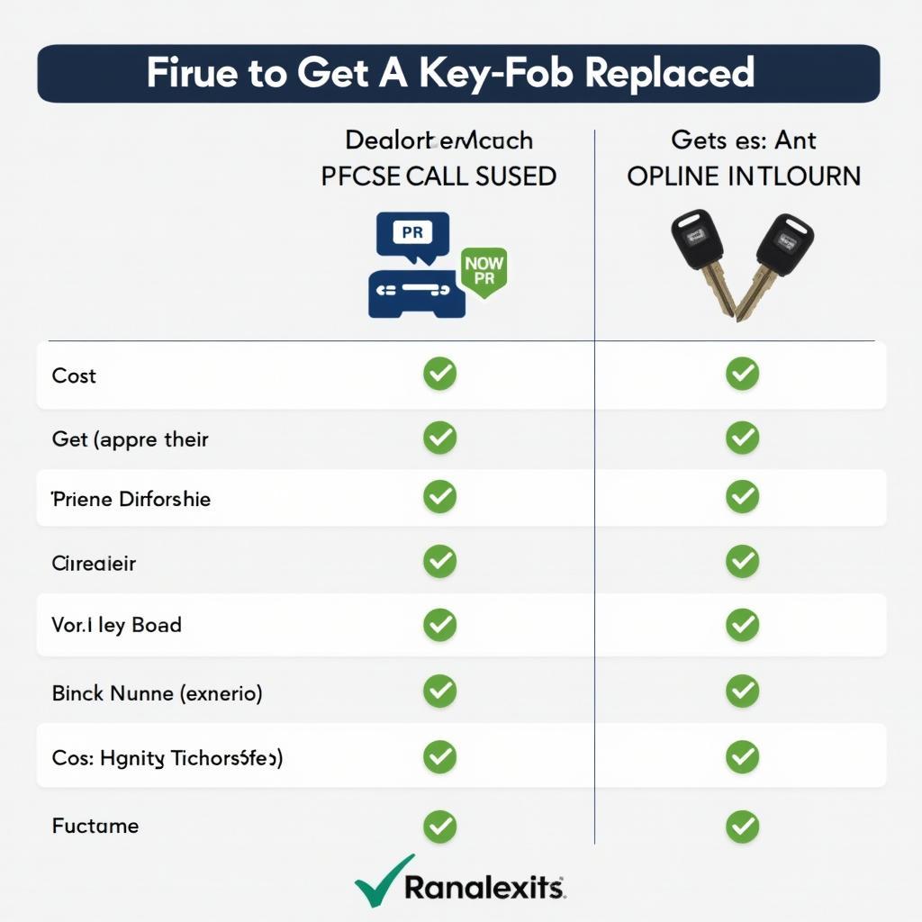 Key Fob Replacement Options Comparison