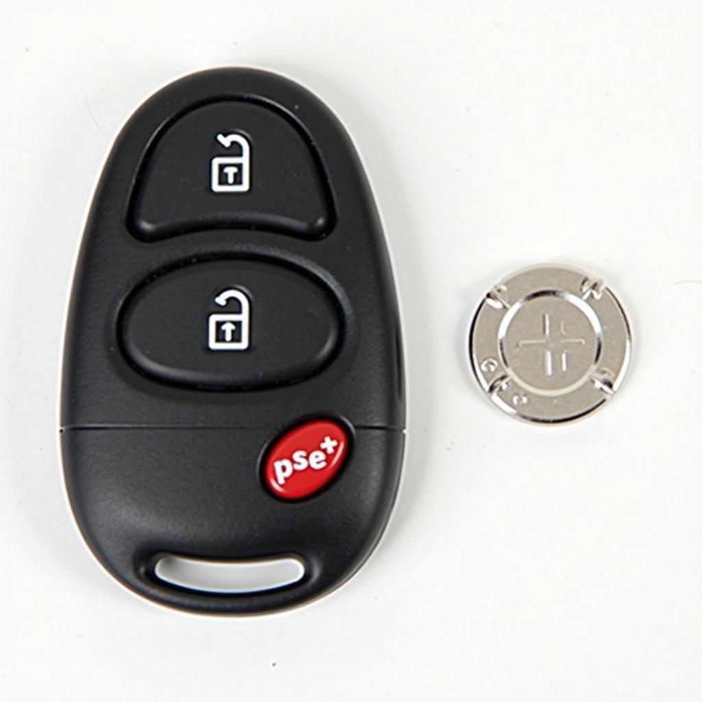 Kia K5 Key Fob and CR2032 Battery Close-up