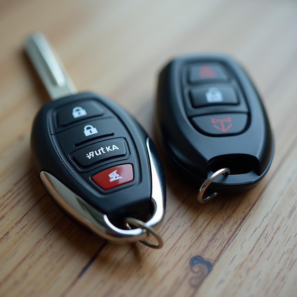 Kia Key Fob and Car Key