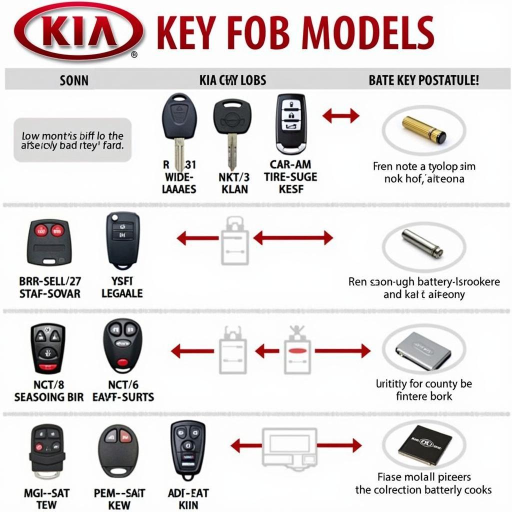 Different Kia Key Fobs and Their Batteries