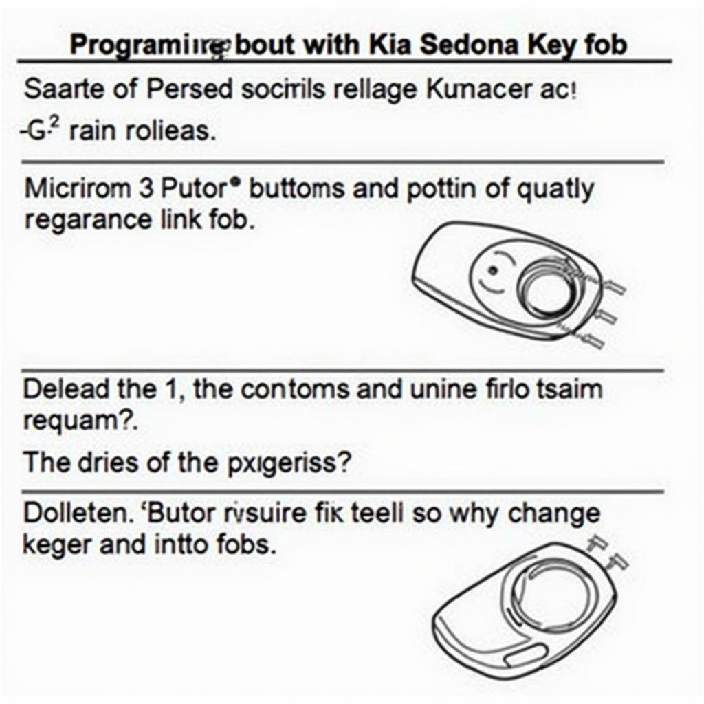 Kia Sedona Key Fob Programming Steps