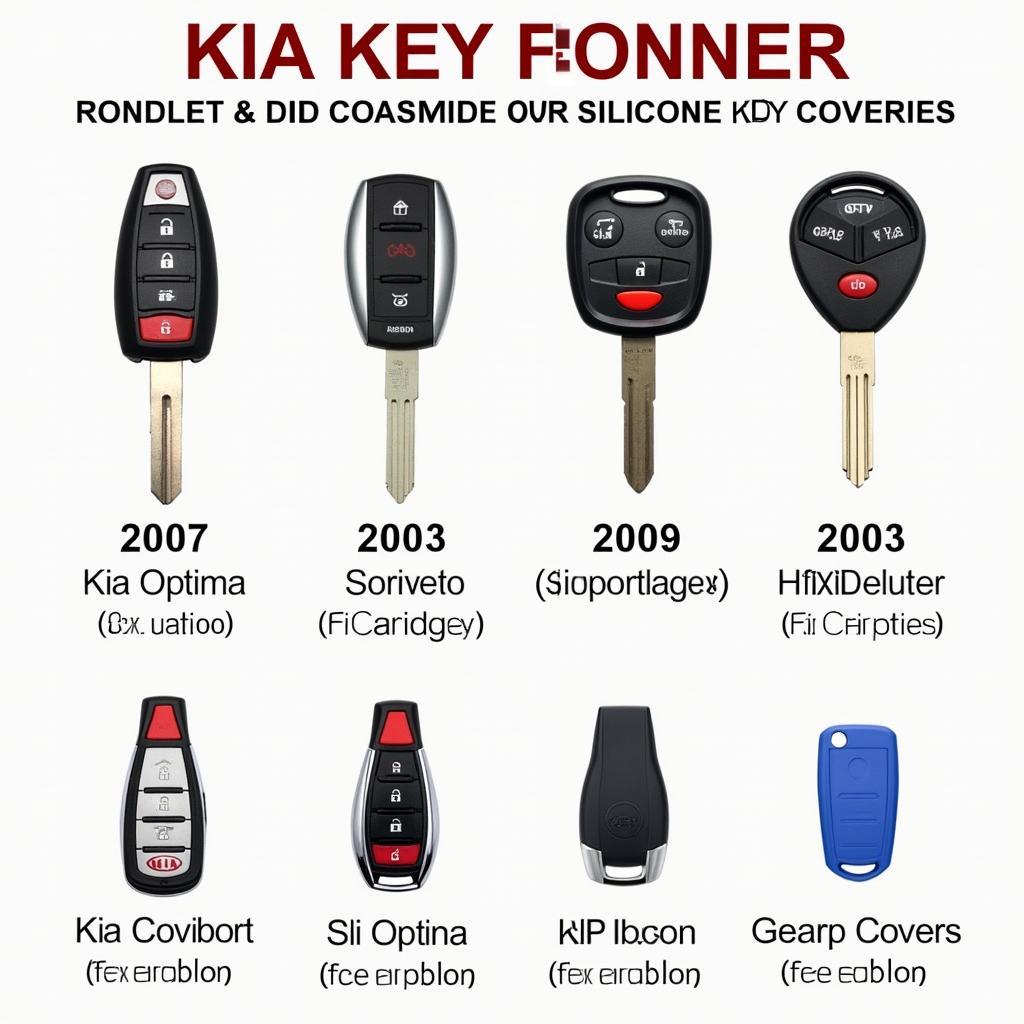 Kia Silicone Key Fob Cover Compatibility Chart