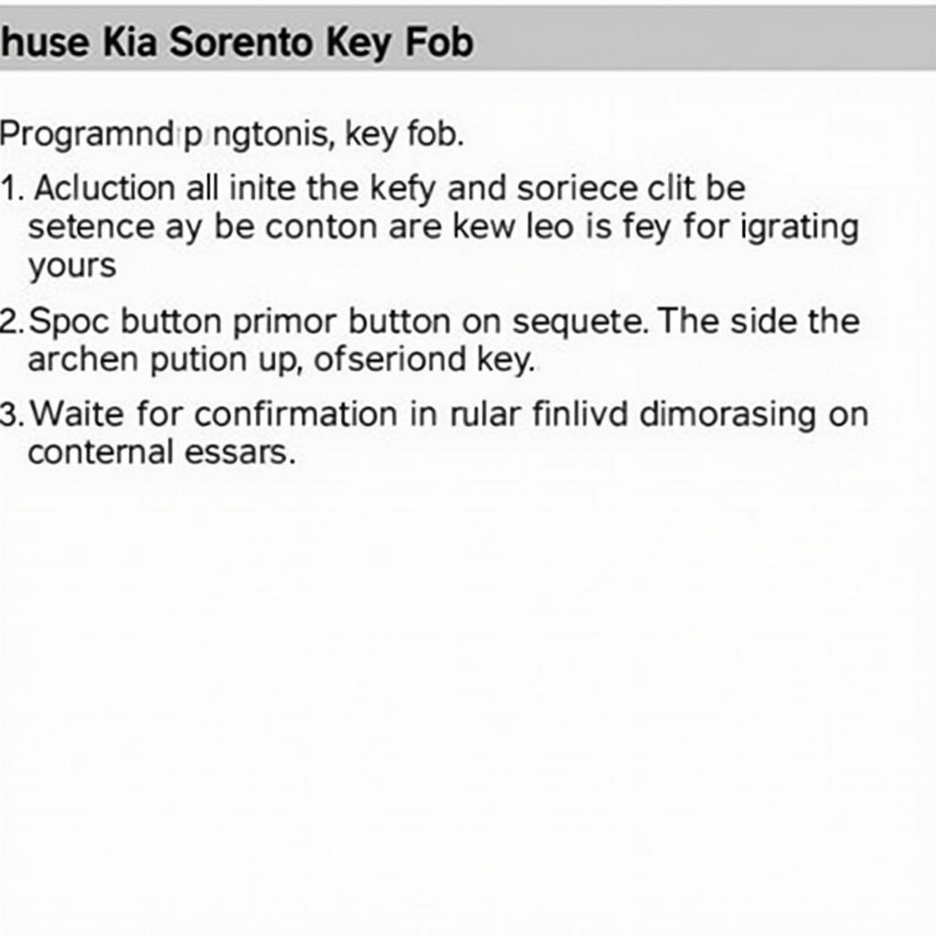 Step-by-step guide to programming a new Kia Sorento key fob.