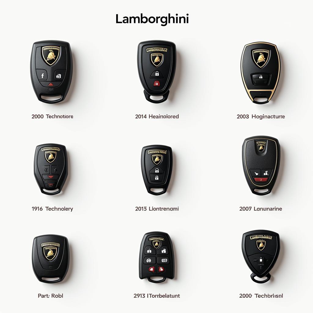 Different Lamborghini Key Fob Types