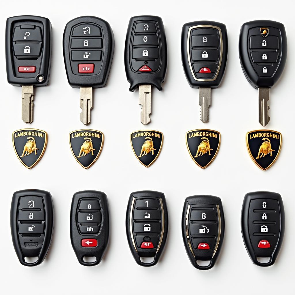 Different Lamborghini Key Fob Types