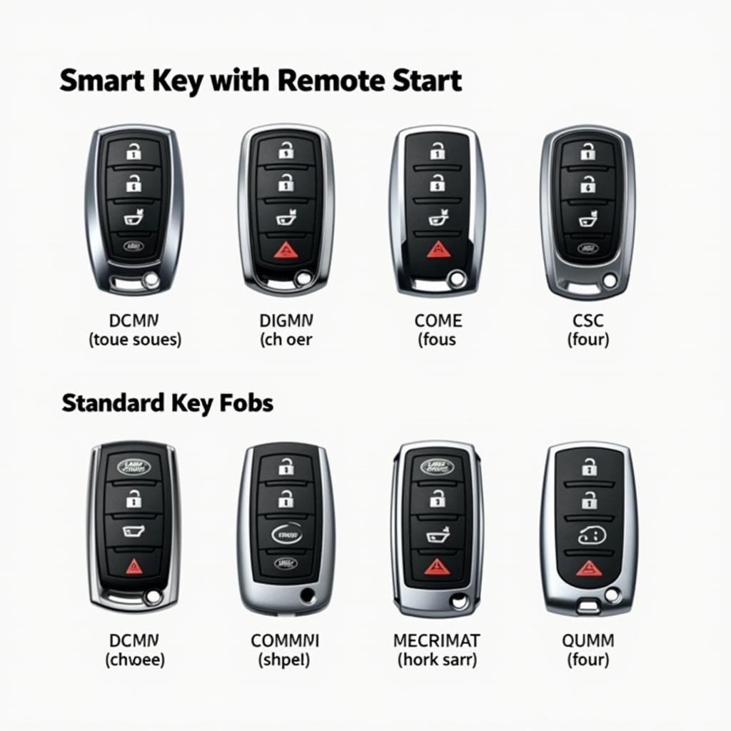 Different Land Rover Key Fob Types