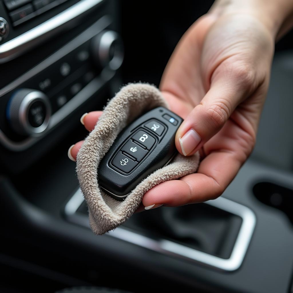 Cleaning a Leather Jeep Key Fob Cover