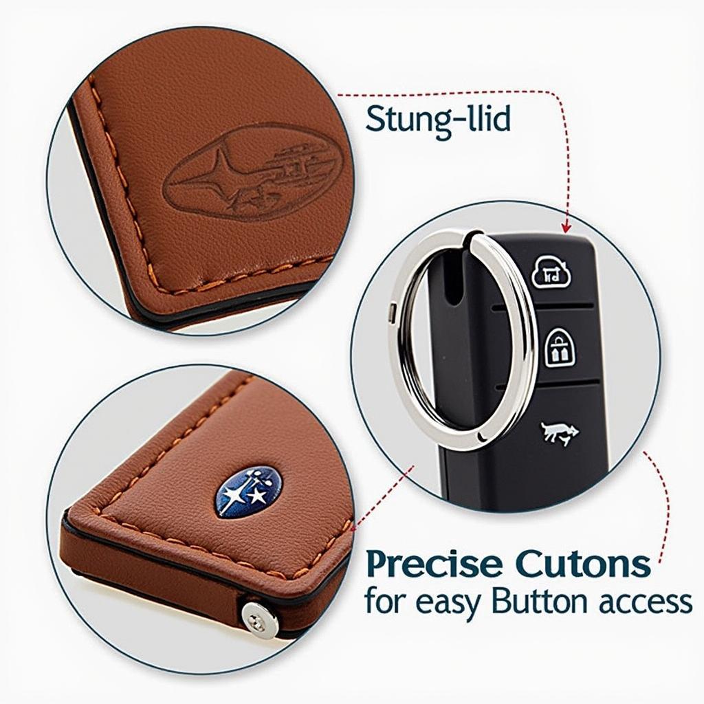 Leather Subaru Key Fob Holder