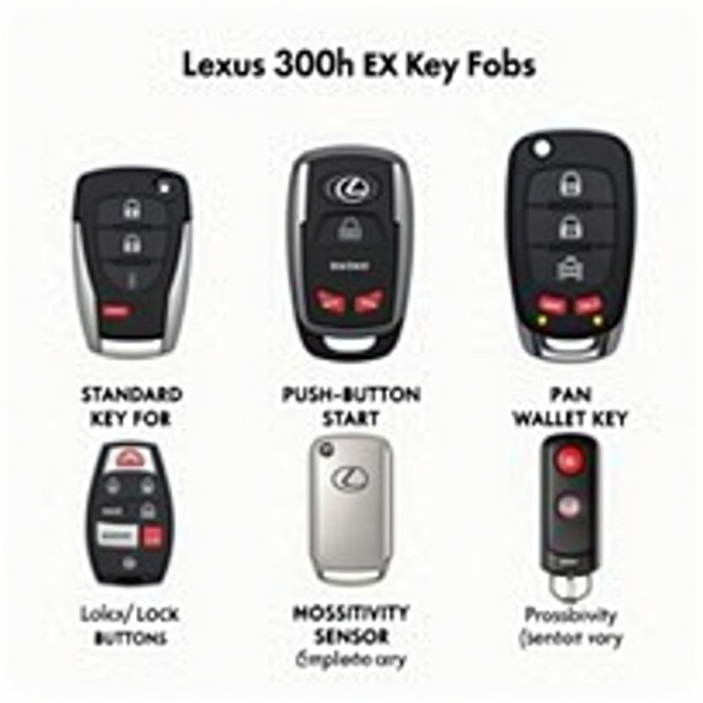 Lexus 300h EX Key Fob Types: Standard, Smart, and Wallet Key