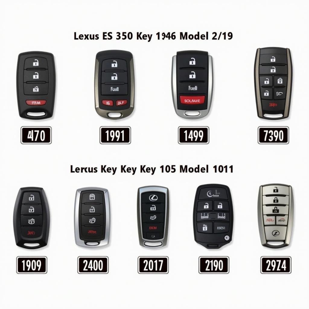 Lexus ES 350 Key Fob Types by Model Year