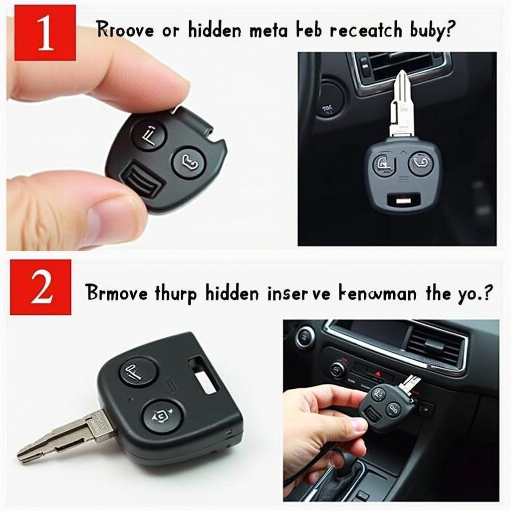 Locating the hidden key in a Lexus key fob and the key receptacle in a Lexus IS