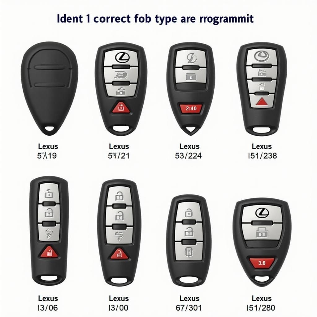 Different Lexus IS300 Key Fobs