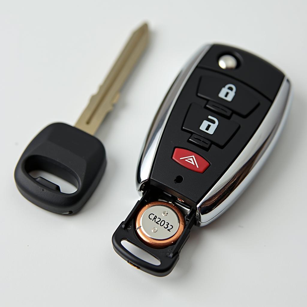 A CR2032 battery for a Lexus key fob