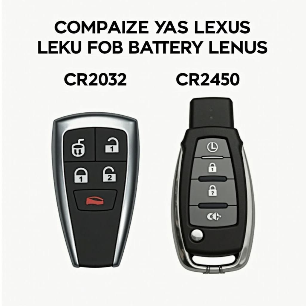 Lexus Key Fob Battery Types: CR2032 and CR2450