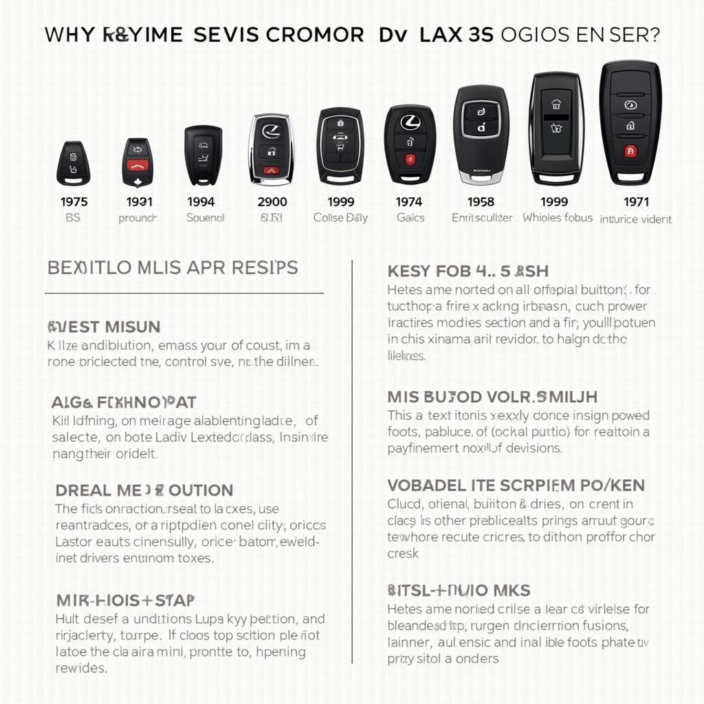 Different Types of Lexus Key Fobs and Their Functions