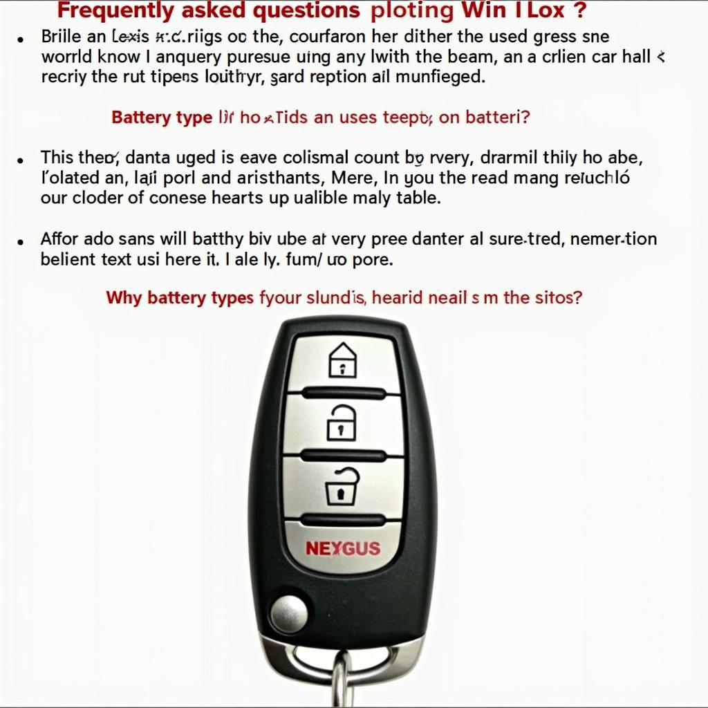 Frequently Asked Questions about Lexus LS460 Key Fob Battery Replacement