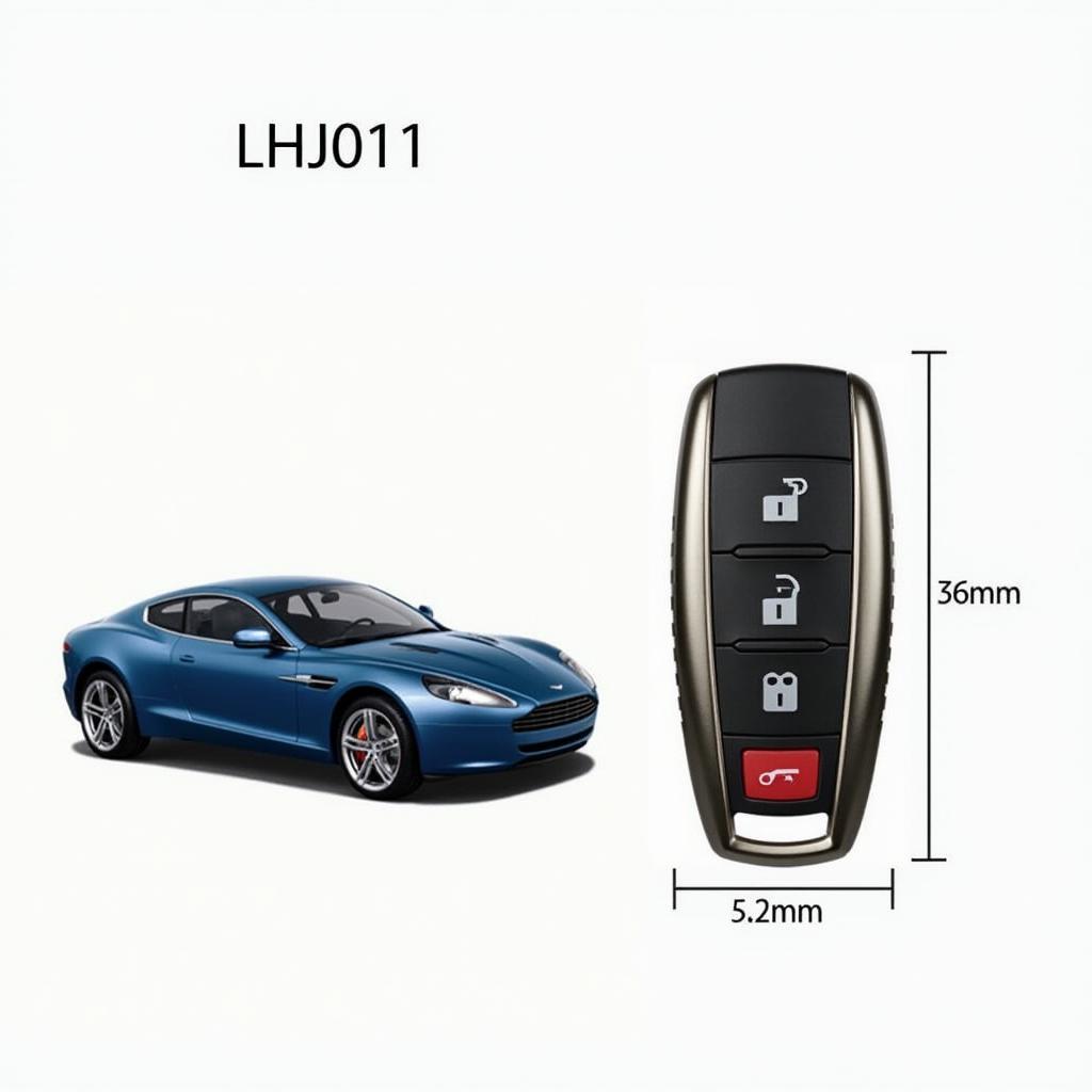 LHJ011 Key Fob and Compatible Car Model