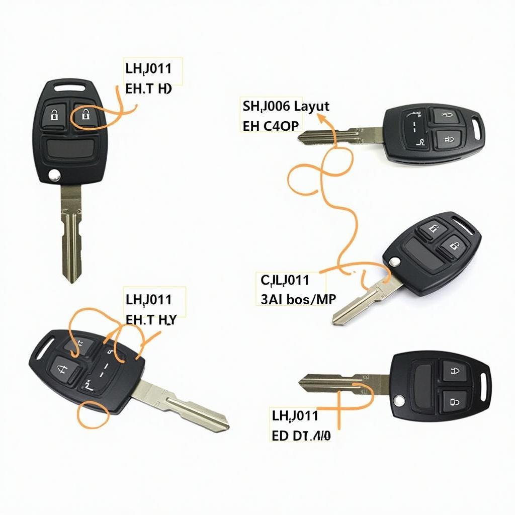 Various LHJ011 Key Fob Types