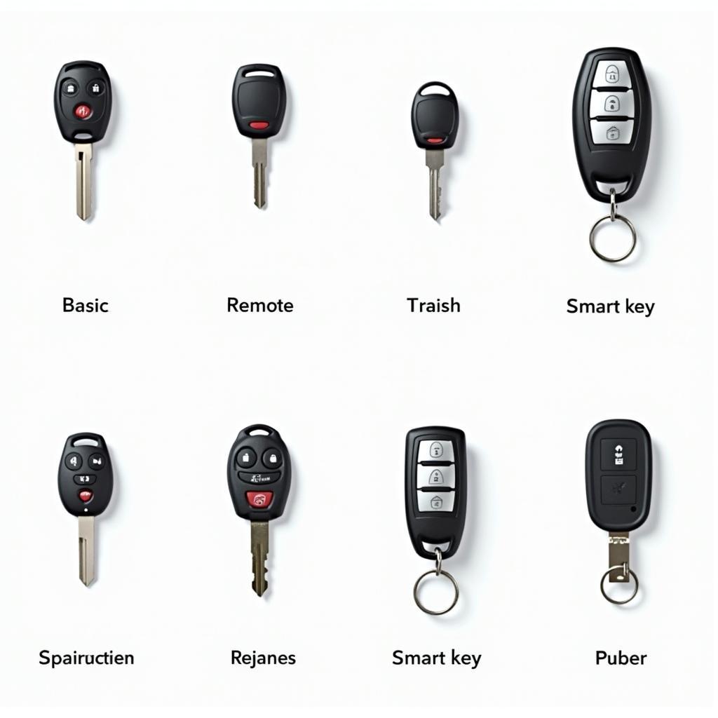 Different Types of Lost Car Key Fobs